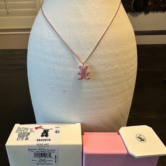 Swarovski Pink Teddy Bear Necklace - Picture 10 of 11